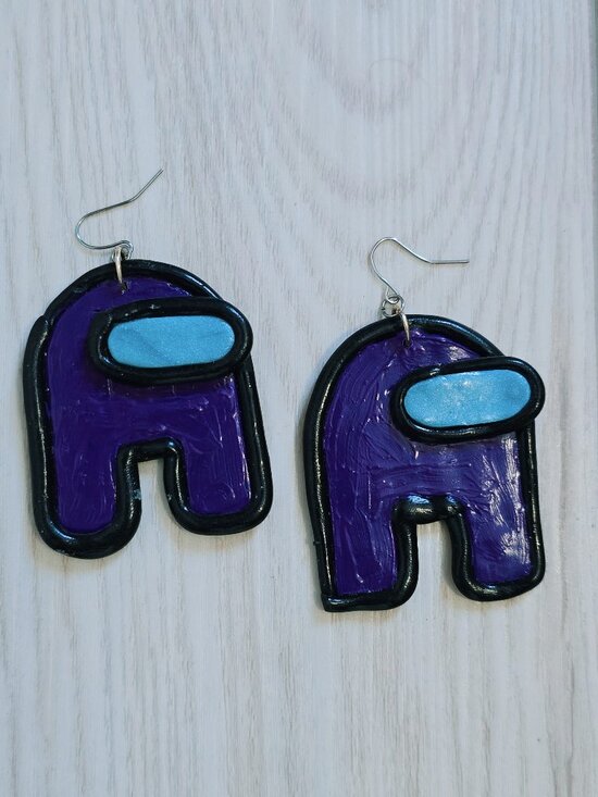Among Us Jewelry - Purple Among Us Earrings